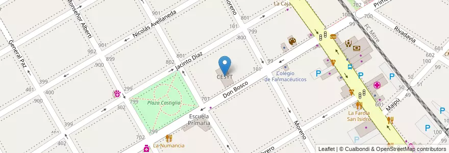 Mapa de ubicacion de CESYT en Argentina, Provincia Di Buenos Aires, Partido De San Isidro, San Isidro.