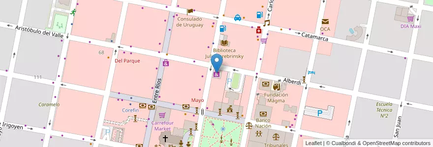 Mapa de ubicacion de Cetrogar en الأرجنتين, إنتري ريوس, Departamento Concordia, Distrito Suburbios, Concordia, Concordia.
