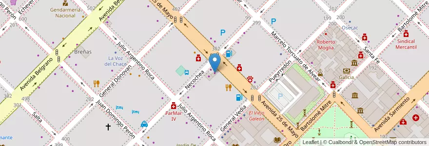 Mapa de ubicacion de Cetrogar Motos en Аргентина, Чако, Departamento San Fernando, Ресистенсия, Resistencia.