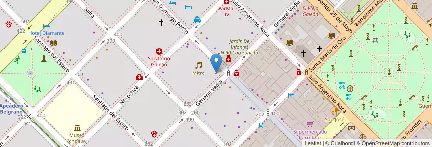 Mapa de ubicacion de Cetrogar en アルゼンチン, チャコ州, Departamento San Fernando, Resistencia, Resistencia.
