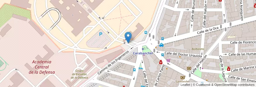 Mapa de ubicacion de Ceu II-Instituto Superior de Estudios Profesionales en Sepanyol, Comunidad De Madrid, Comunidad De Madrid, Área Metropolitana De Madrid Y Corredor Del Henares, Madrid.