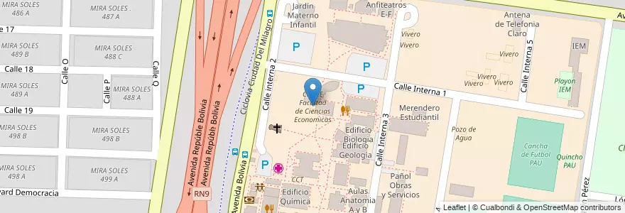 Mapa de ubicacion de CEUCE Facultad de Ciencias Economicas en 阿根廷, Salta, Capital, Municipio De Salta, Salta.