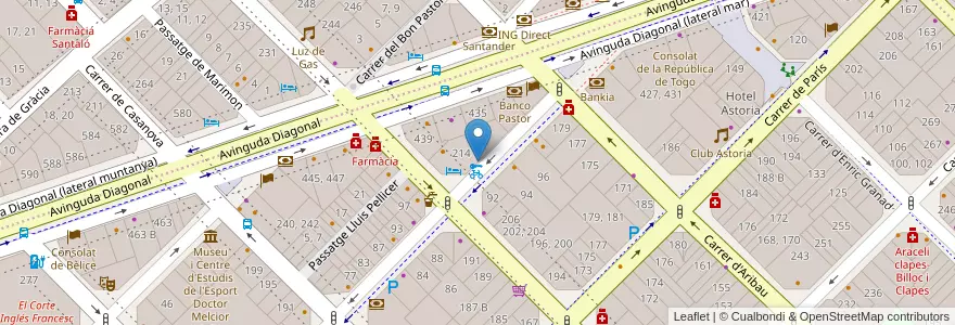 Mapa de ubicacion de Ceviche 103 en İspanya, Catalunya, Barcelona, Barcelonès, Barcelona.