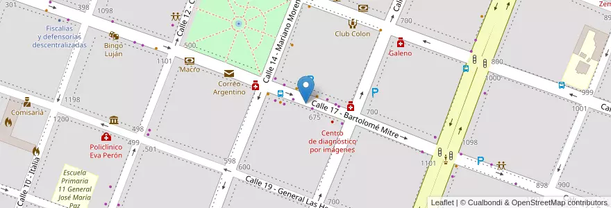 Mapa de ubicacion de CFP Mariano Moreno en Argentina, Buenos Aires, Partido De Luján.