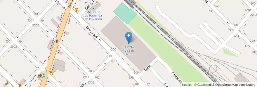 Mapa de ubicacion de C.F.P No. 401 San Isidro en Аргентина, Буэнос-Айрес, Partido De San Isidro, Boulogne Sur Mer.