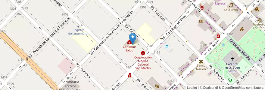 Mapa de ubicacion de CFP Nº405 Segundo Bienvenido Palma en Arjantin, Buenos Aires, Partido De General San Martín, General San Martín, Villa Lynch.