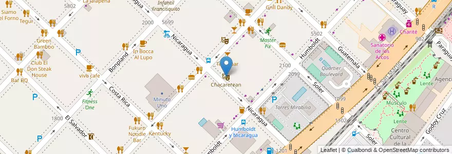 Mapa de ubicacion de Chacarerean, Palermo en Argentinien, Ciudad Autónoma De Buenos Aires, Buenos Aires, Comuna 14.