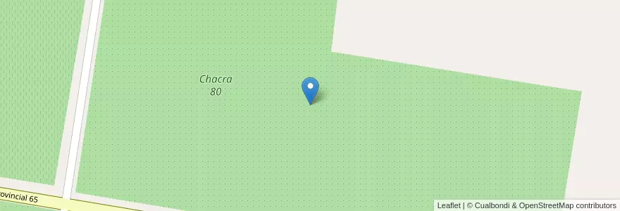 Mapa de ubicacion de Chacra 80 en 아르헨티나, 칠레, 리오네그로주, Municipio De Allen, Departamento General Roca.