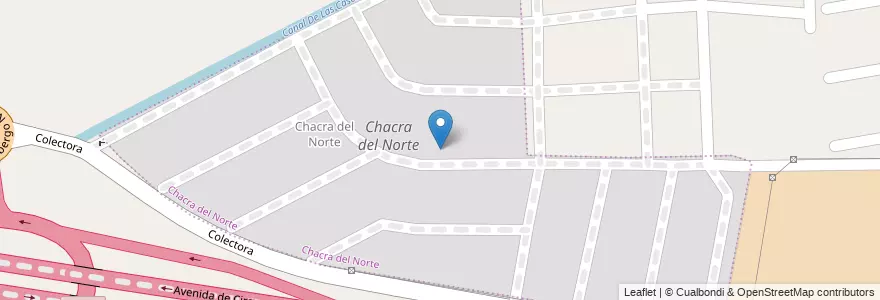Mapa de ubicacion de Chacra del Norte en Argentina, Córdova, Departamento Capital, Pedanía Capital, Córdoba, Municipio De Córdoba.