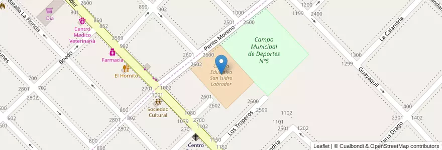 Mapa de ubicacion de Chacra Educativa San Isidro Labrador en Argentina, Buenos Aires, Partido De San Isidro, Villa Adelina.
