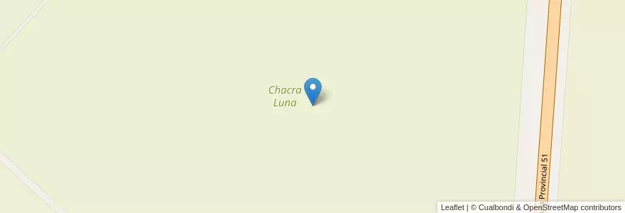 Mapa de ubicacion de Chacra Luna en アルゼンチン, ブエノスアイレス州, Partido De Alberti.