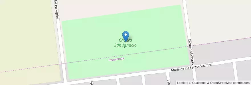 Mapa de ubicacion de Chacra San Ignacio en 아르헨티나, 부에노스아이레스주, Partido De Chascomús.