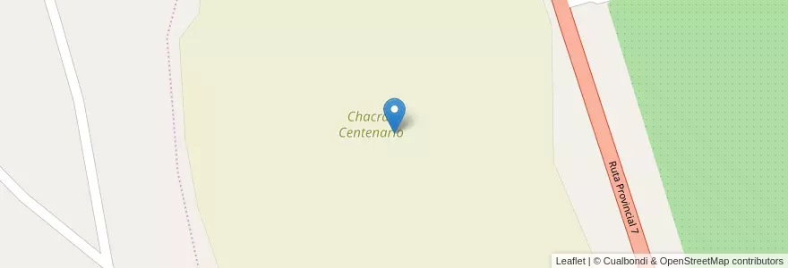 Mapa de ubicacion de Chacras Centenario en アルゼンチン, チリ, ネウケン州, Departamento Confluencia, Centenario.