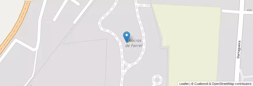 Mapa de ubicacion de Chacras de Farrel en آرژانتین, شیلی, Mendoza, Departamento Luján De Cuyo, Luján De Cuyo, Distrito Chacras De Coria.