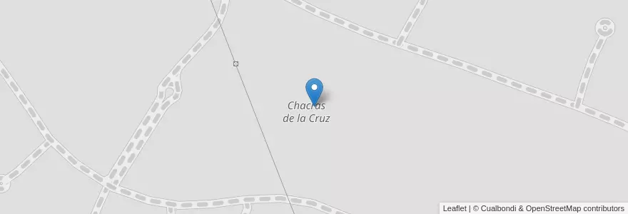 Mapa de ubicacion de Chacras de la Cruz en 아르헨티나, 부에노스아이레스주, Partido De Exaltación De La Cruz.