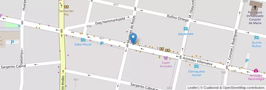 Mapa de ubicacion de chajuco en アルゼンチン, チリ, メンドーサ州, Departamento Capital, Ciudad De Mendoza, Sección 5ª Residencial Sur.