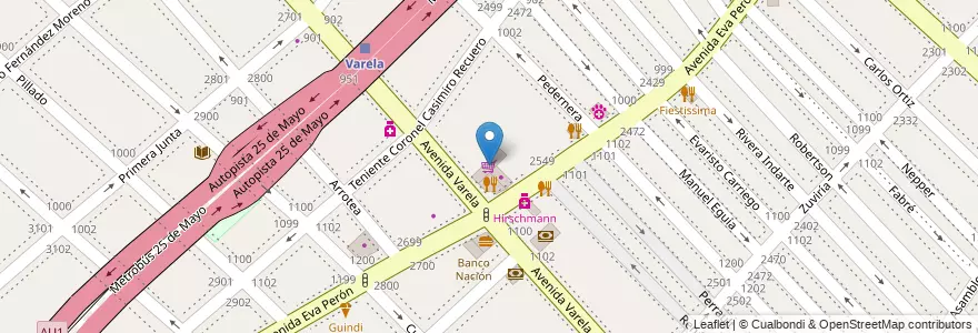 Mapa de ubicacion de Chango Más, Flores en Argentina, Ciudad Autónoma De Buenos Aires, Comuna 7, Buenos Aires.