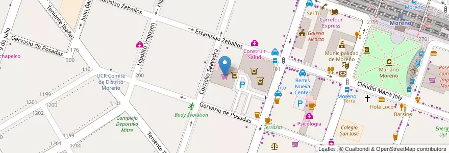 Mapa de ubicacion de ChangoMas en アルゼンチン, ブエノスアイレス州, Partido De Moreno, Moreno.