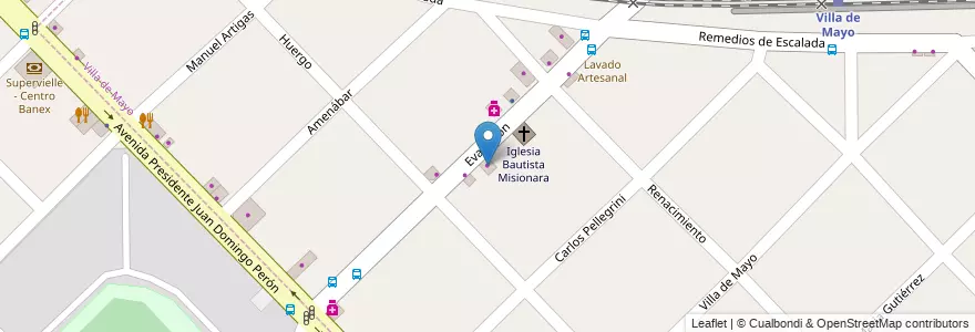 Mapa de ubicacion de Chapa Dany Autopartes en Argentinië, Buenos Aires, Partido De Malvinas Argentinas, Villa De Mayo.