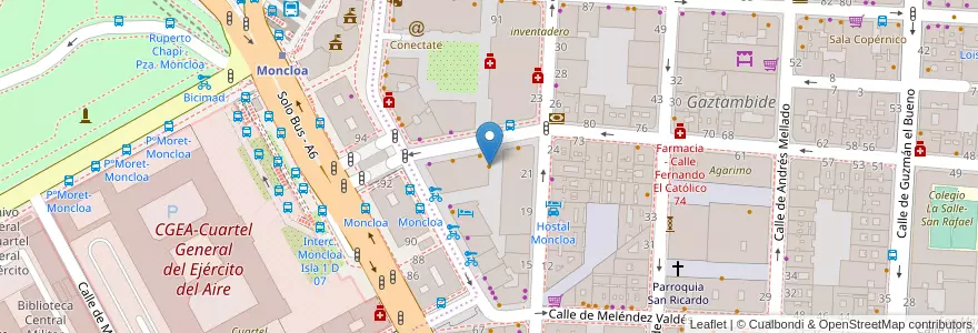 Mapa de ubicacion de Chapandaz en Spanien, Autonome Gemeinschaft Madrid, Autonome Gemeinschaft Madrid, Área Metropolitana De Madrid Y Corredor Del Henares, Madrid.