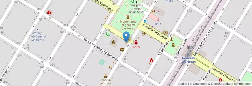 Mapa de ubicacion de Chaplin en الأرجنتين, بوينس آيرس, Partido De General Las Heras, General Las Heras.