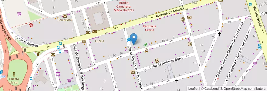 Mapa de ubicacion de Charcutería Cristina en スペイン, アラゴン州, サラゴサ, Zaragoza, サラゴサ.