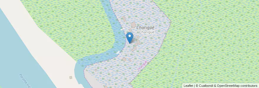 Mapa de ubicacion de Charigüé en آرژانتین, استان انتره ریوس, Departamento Victoria, Distrito Secciones, Charigüé.