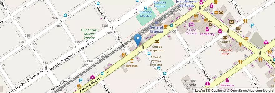 Mapa de ubicacion de Charito, Villa Urquiza en Argentinien, Ciudad Autónoma De Buenos Aires, Comuna 12, Buenos Aires.