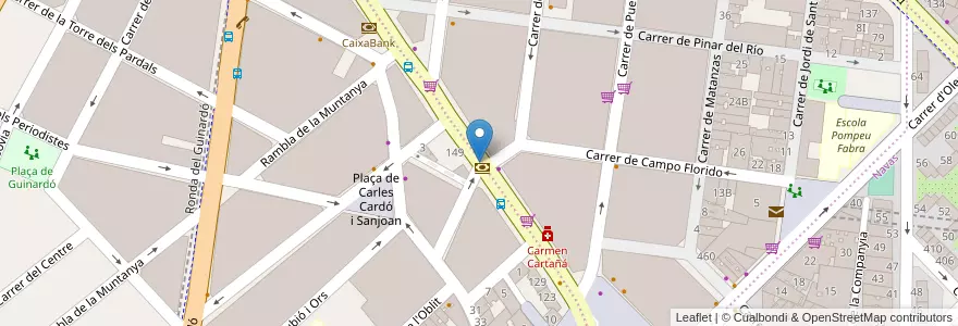 Mapa de ubicacion de Charly en 스페인, Catalunya, Barcelona, Barcelonès, 바르셀로나.