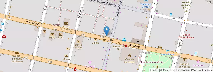 Mapa de ubicacion de Charly´s en 아르헨티나, Tucumán, San Miguel De Tucumán, Departamento Capital, San Miguel De Tucumán.