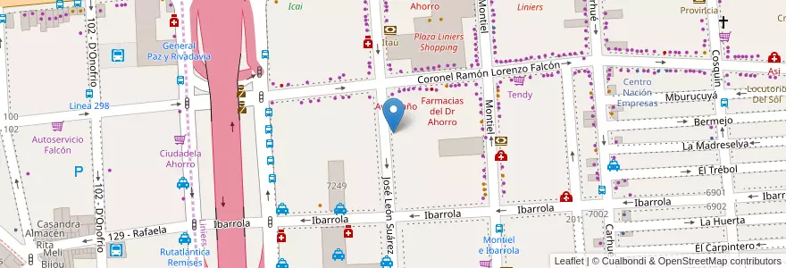 Mapa de ubicacion de Charo, Liniers en Arjantin, Ciudad Autónoma De Buenos Aires, Comuna 9, Buenos Aires.