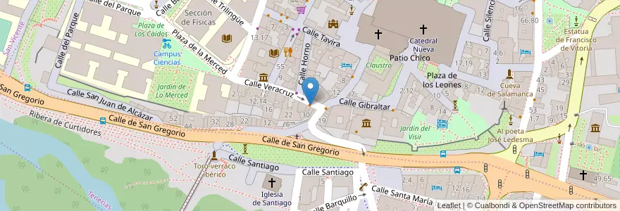 Mapa de ubicacion de Chavi Taberna en اسپانیا, Castilla Y León, سالامانکا, Campo De Salamanca, سالامانکا.