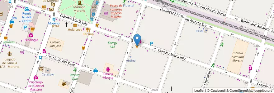 Mapa de ubicacion de Che Bianca en 아르헨티나, 부에노스아이레스주, Partido De Moreno, Moreno.