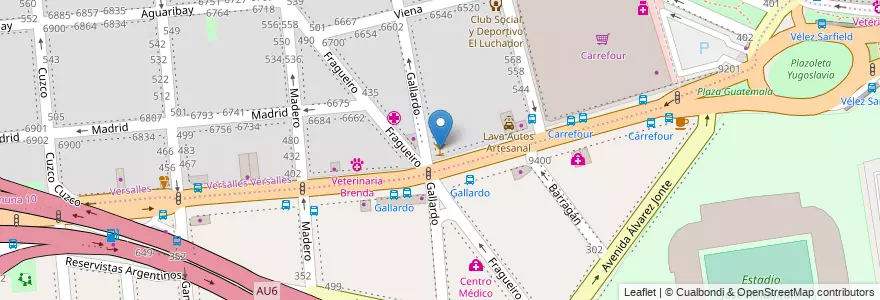 Mapa de ubicacion de Che Cafe, Versalles en アルゼンチン, Ciudad Autónoma De Buenos Aires, ブエノスアイレス, Comuna 10.