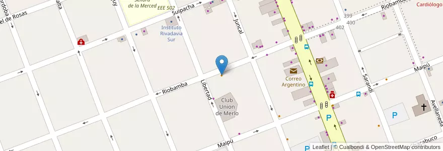 Mapa de ubicacion de Che Donna en Argentinien, Provinz Buenos Aires, Partido De Merlo, Merlo.