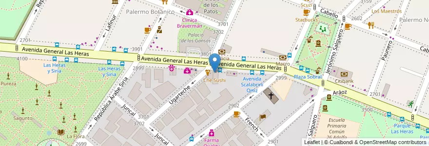 Mapa de ubicacion de Che Sushi, Palermo en آرژانتین, Ciudad Autónoma De Buenos Aires, Buenos Aires, Comuna 14.