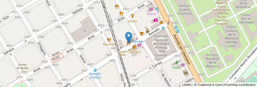 Mapa de ubicacion de Checho, Nuñez en 阿根廷, Ciudad Autónoma De Buenos Aires, 布宜诺斯艾利斯, Comuna 13.