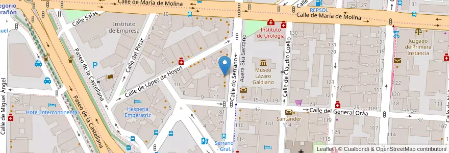 Mapa de ubicacion de Check-in Madrid en Испания, Мадрид, Мадрид, Área Metropolitana De Madrid Y Corredor Del Henares, Мадрид.