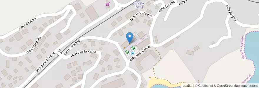 Mapa de ubicacion de Cheeky Monkey en Spain, Valencian Community, Alacant / Alicante, L'Alacantí, El Campello.