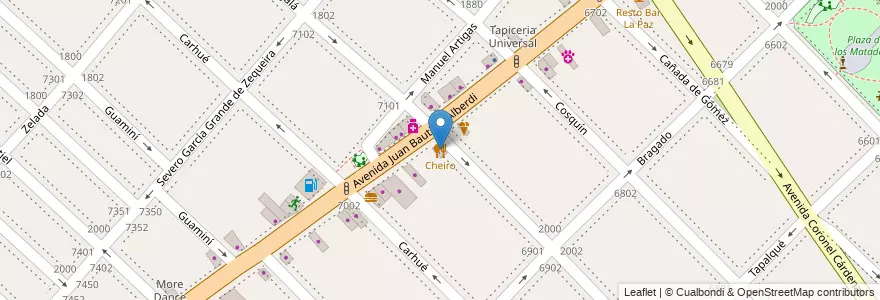 Mapa de ubicacion de Cheiro, Mataderos en 아르헨티나, Ciudad Autónoma De Buenos Aires, Comuna 9, 부에노스아이레스.