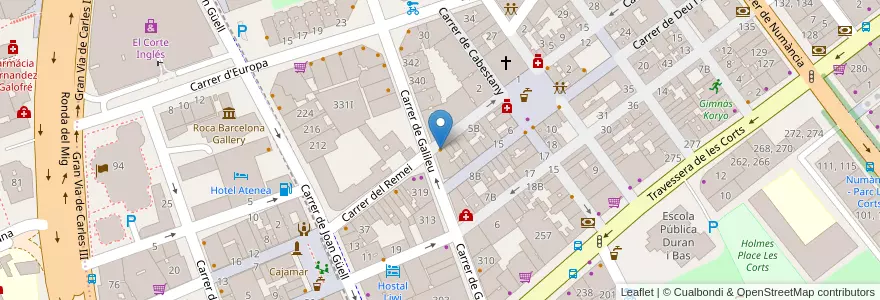 Mapa de ubicacion de Chennai Masala Dosa en Испания, Каталония, Барселона, Барселонес, Барселона.
