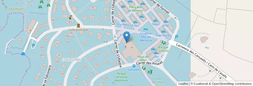 Mapa de ubicacion de Chepa`s Bar-Cafe en اسپانیا, جزایر بالئارس, España (Mar Territorial), Menorca, جزایر بالئارس, Maó.