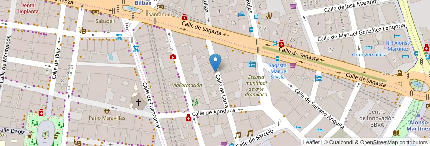 Mapa de ubicacion de Cherokee en Испания, Мадрид, Мадрид, Área Metropolitana De Madrid Y Corredor Del Henares, Мадрид.