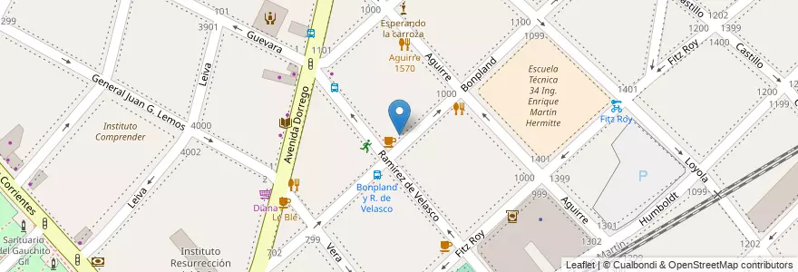 Mapa de ubicacion de Chetito, Chacarita en Argentina, Autonomous City Of Buenos Aires, Autonomous City Of Buenos Aires, Comuna 15.