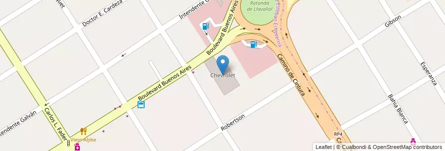 Mapa de ubicacion de Chevrolet en Arjantin, Buenos Aires, Partido De Esteban Echeverría, Luis Guillón.