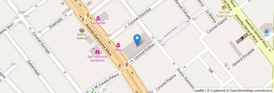 Mapa de ubicacion de Chevrolet en Argentinië, Buenos Aires, Partido De Avellaneda, Sarandí.