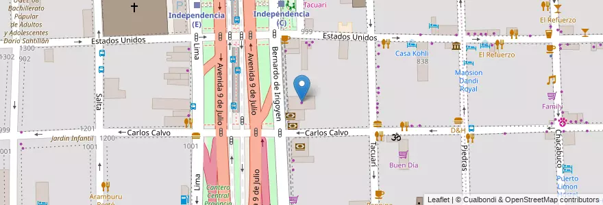 Mapa de ubicacion de Chevrolet, Constitucion en Argentine, Ciudad Autónoma De Buenos Aires, Comuna 1, Buenos Aires.