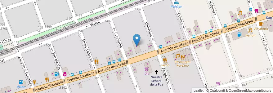 Mapa de ubicacion de Chevrolet, Floresta en Argentinien, Ciudad Autónoma De Buenos Aires, Buenos Aires.