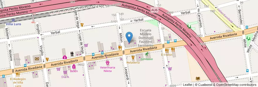 Mapa de ubicacion de Chevrolet, Villa Luro en Argentinien, Ciudad Autónoma De Buenos Aires, Buenos Aires, Comuna 10.