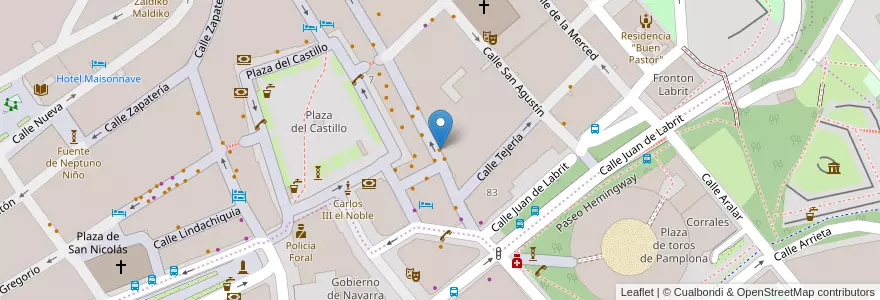 Mapa de ubicacion de Chez Evaristo en Испания, Наварра, Наварра, Памплона.